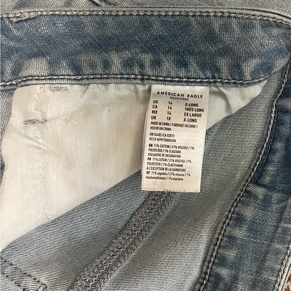 SIZE 14 EXTRA LONG HIGH WAISTED SKINNY JEANS - GENTLY USED - Picture 2 of 4